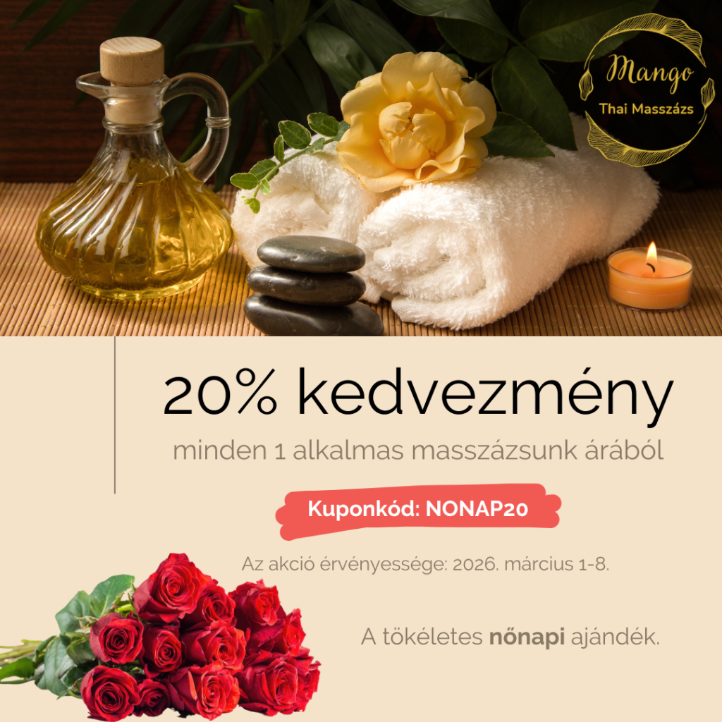 Nőnapi akció - 20% kedvezmény a masszázsok árából